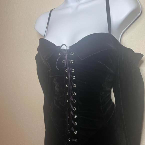 subterranea black and purple goth gown - Picture 8 of 10